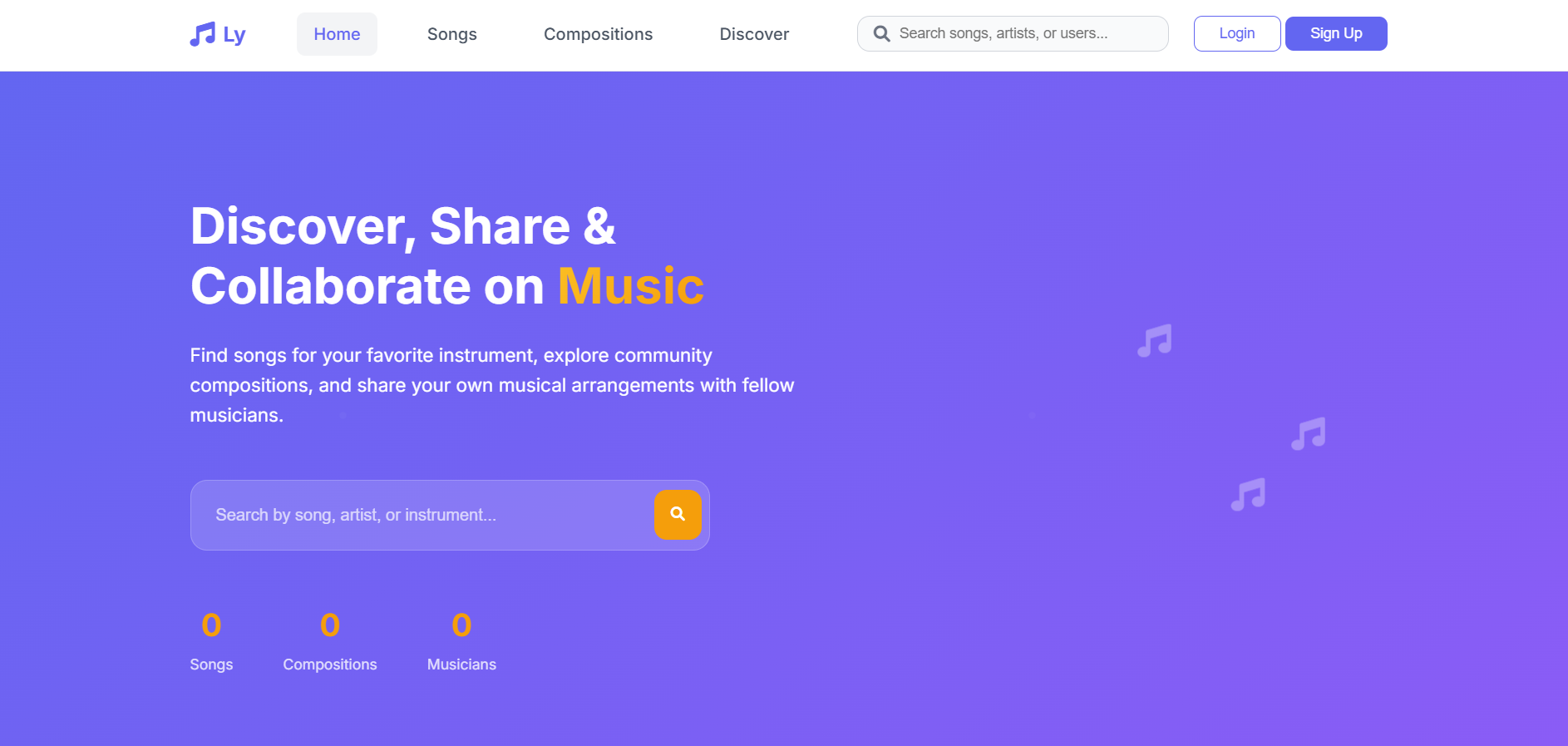 Lyrics Platform Screenshot